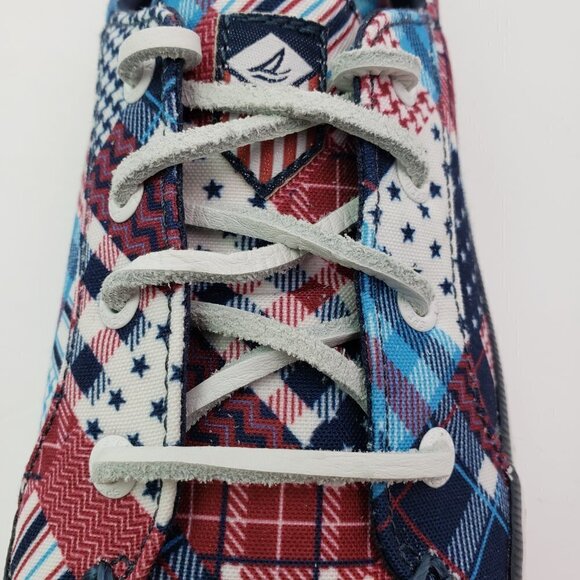 NEW Sperry Crest Vibe Madras Womens Size 6 Multi Patchwork Slip On Sneaker Shoes - Picture 9 of 10